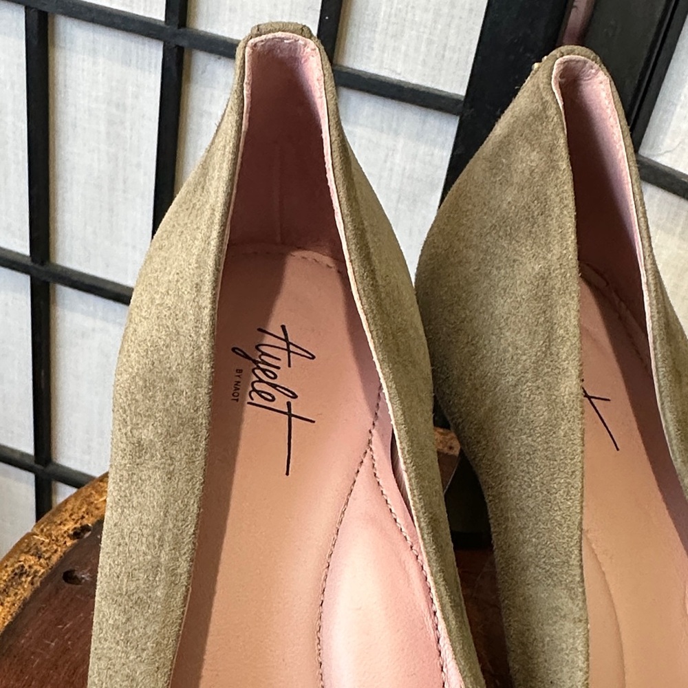 Naot Margo Olive Green Suede Heels NEW Comfort Size 39 NEW - Picture 7 of 13